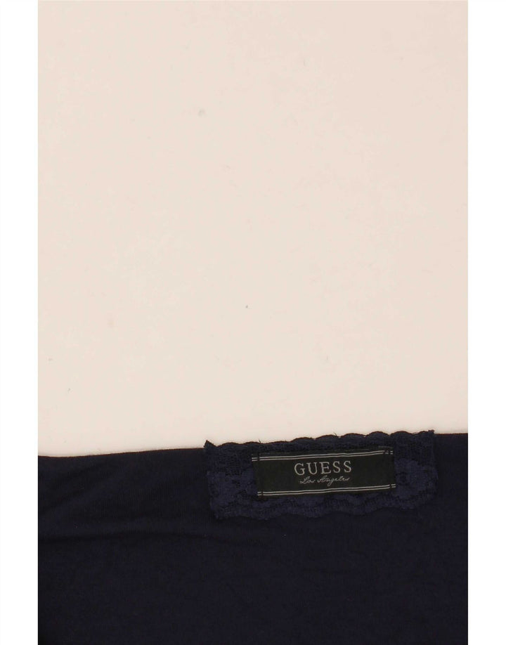 Guess Chemisier sans manches pour femme UK 8 Small Bleu marine