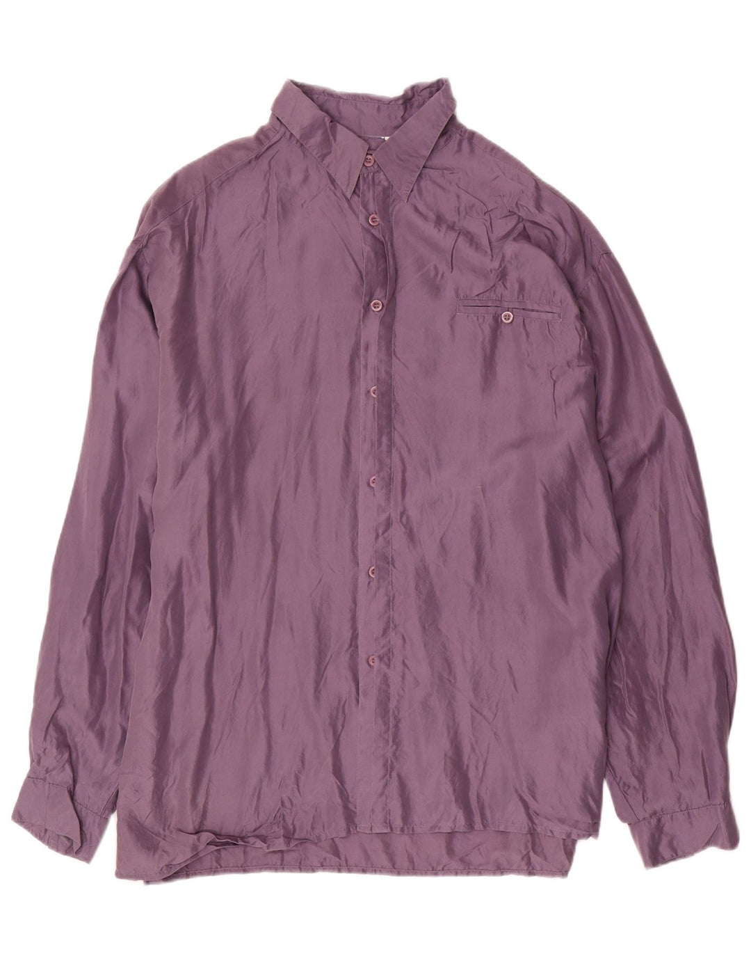 vintage Chemise Homme Taille 43/44 Grande Soie Violette