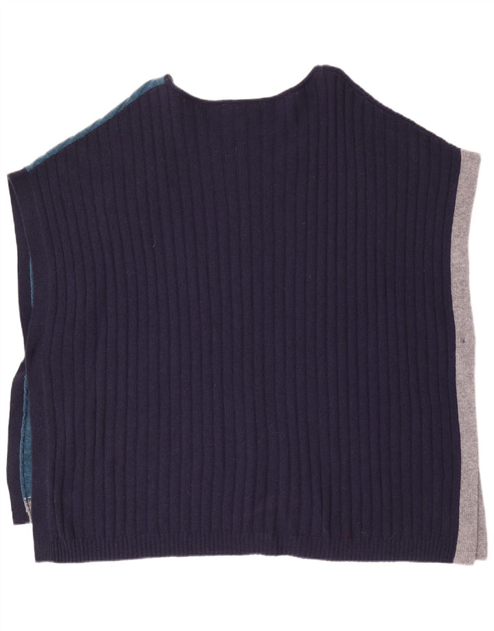 White Stuff Poncho Jumper pour femme UK 16 Large Bleu marine Colourblock