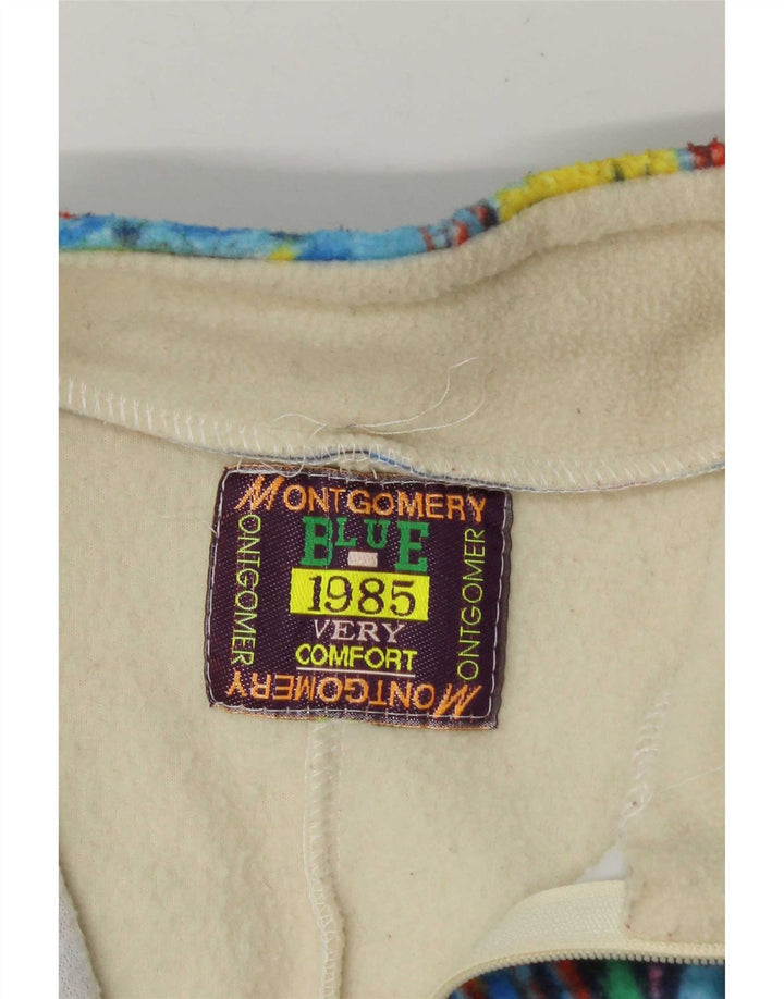 MONTGOMERY Pull Polaire Col Zippé Homme Large Multicolore Colourblock