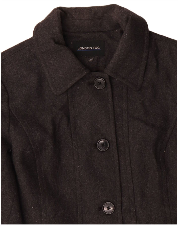 London Fog Pardessus Femme UK 18 XL Laine Grise