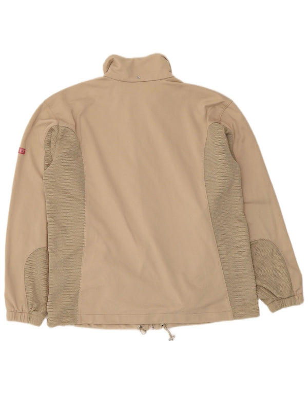 Diadora Veste de survêtement surdimensionnée pour femme UK 10 Small Beige Colourblock