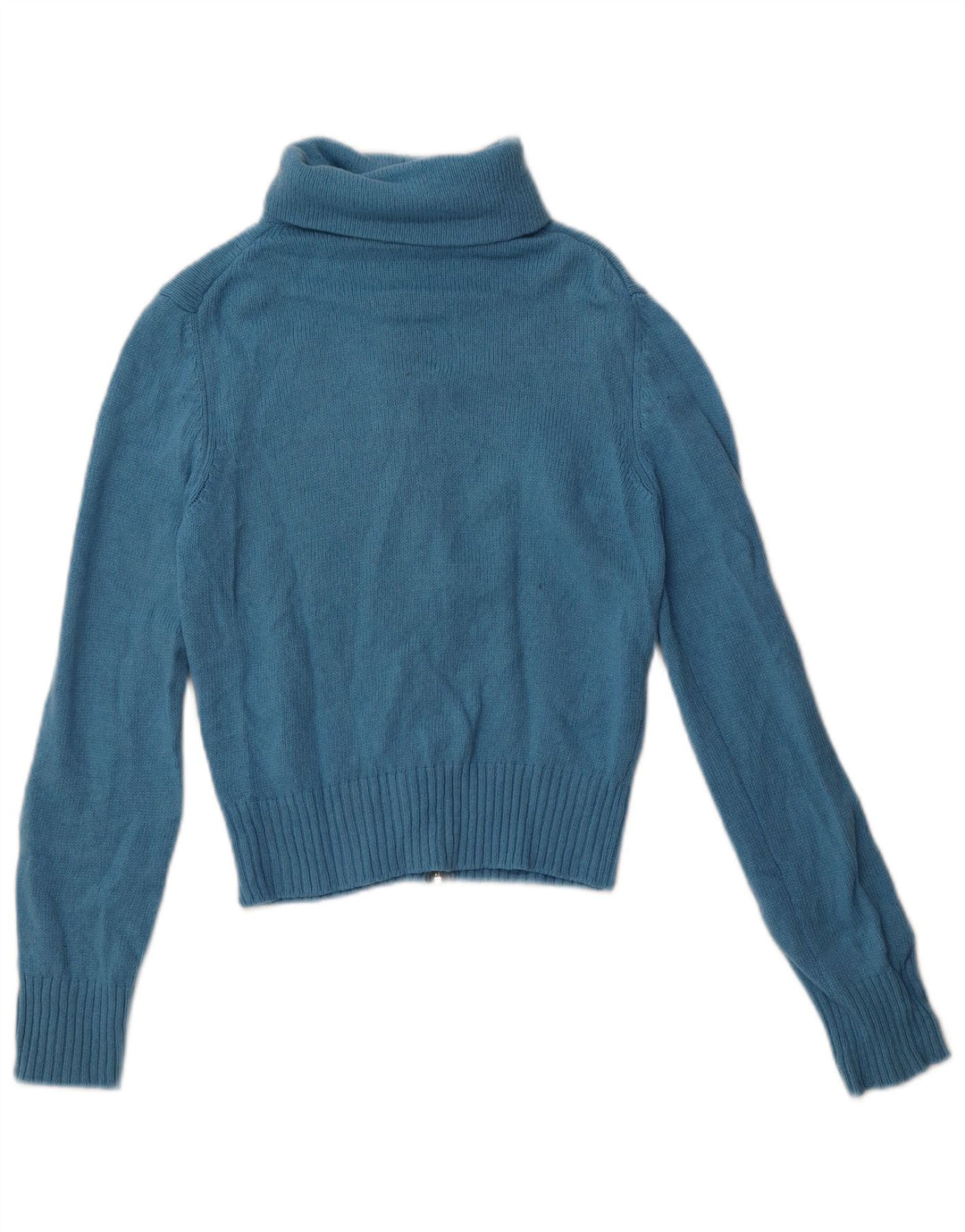 Benetton Cardigan court pour femme UK 8 Small Bleu