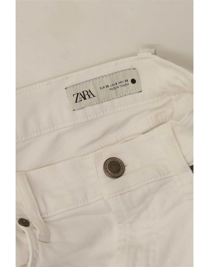 Zara Jean court pour femme EU 38 Small W28 L26 Blanc