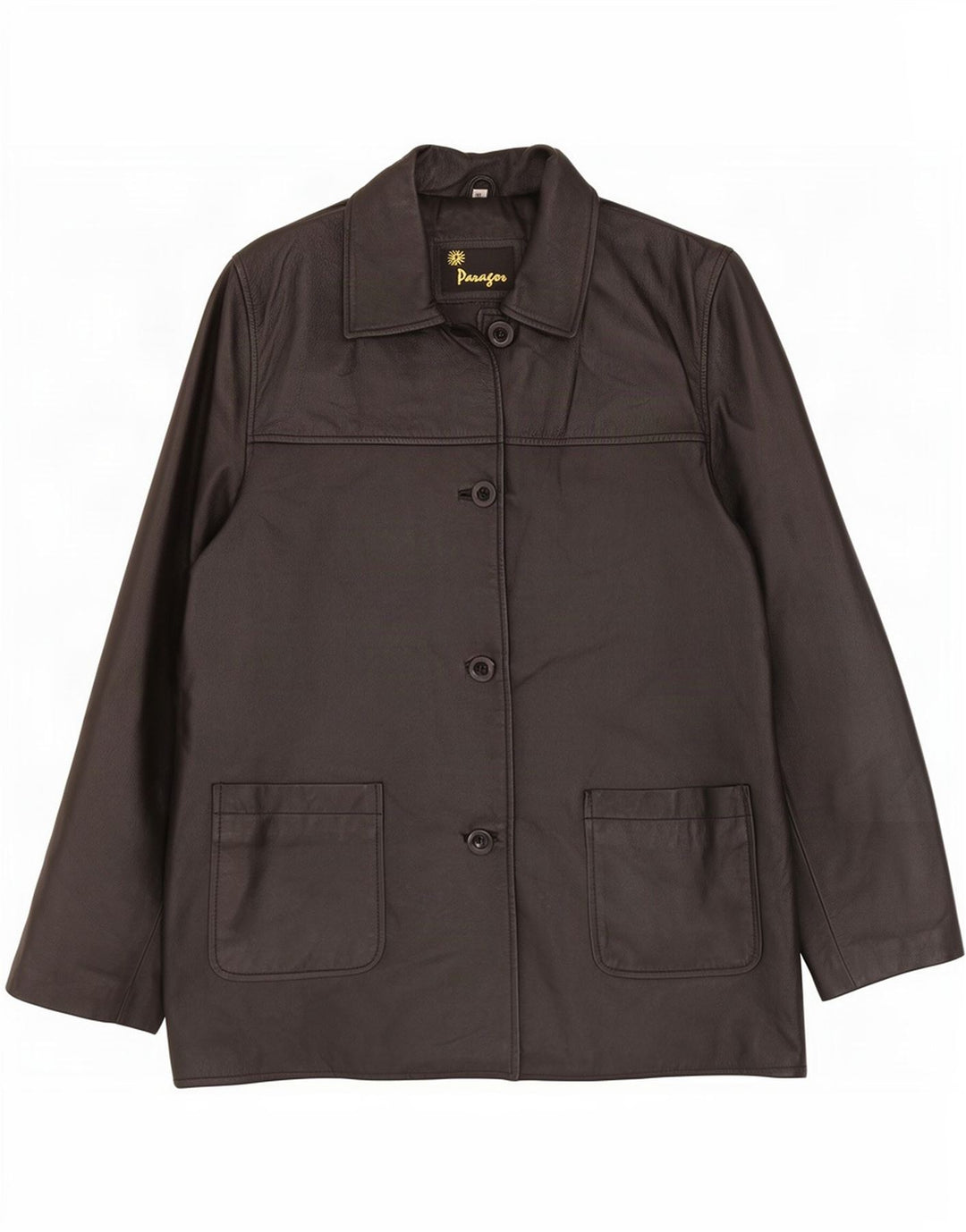 Paragon Veste en cuir pour homme UK 16 Large Noir