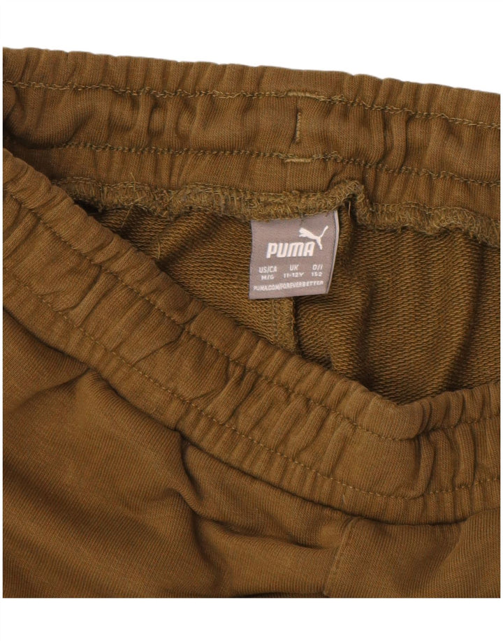 PUMA Pantalon de survêtement garçon 11-12 ans Kaki Coton