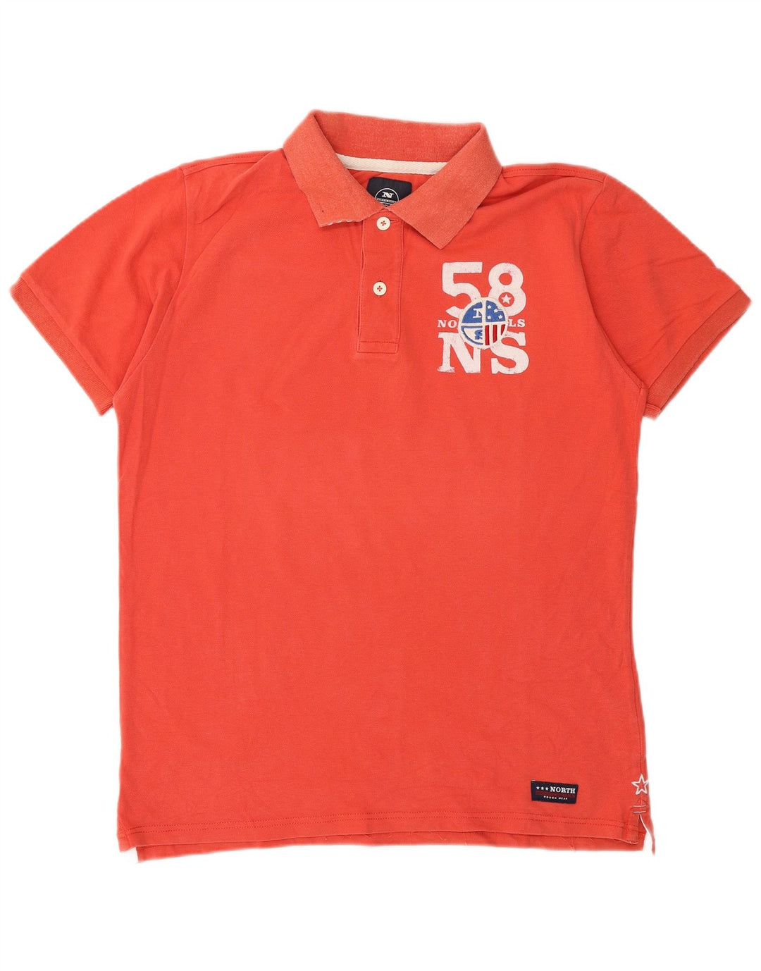 North Sails Polo graphique homme grand coton orange