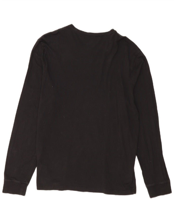 J. CREW Haut à manches longues pour femme UK 16 Large Noir Coton