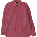 Hugo Boss Mens Shirt Size 41 16 Large Burgundy
