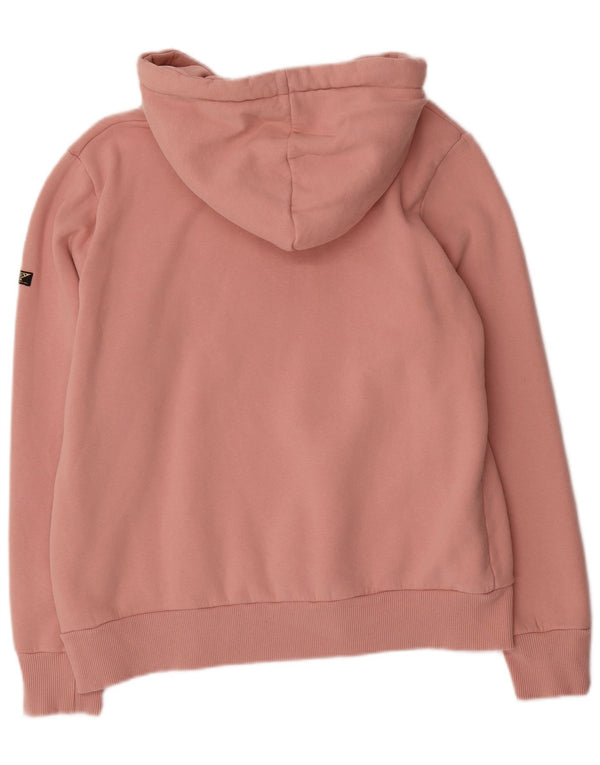 Superdry Pull à capuche surdimensionné graphique pour femme UK 16 Large Rose Coton