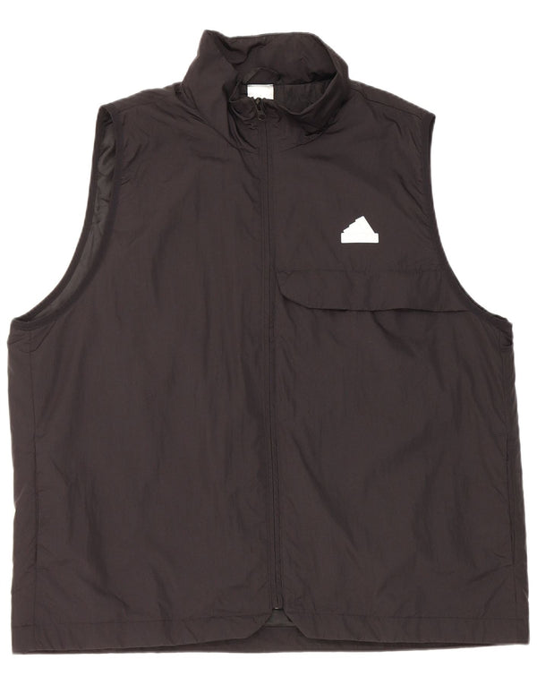 Adidas Gilet utilitaire pour homme UK 40 Large Noir Nylon