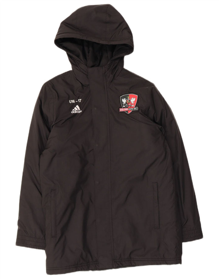 Veste matelassée à capuche Adidas Garçon 11-12 ans Noir Polyester