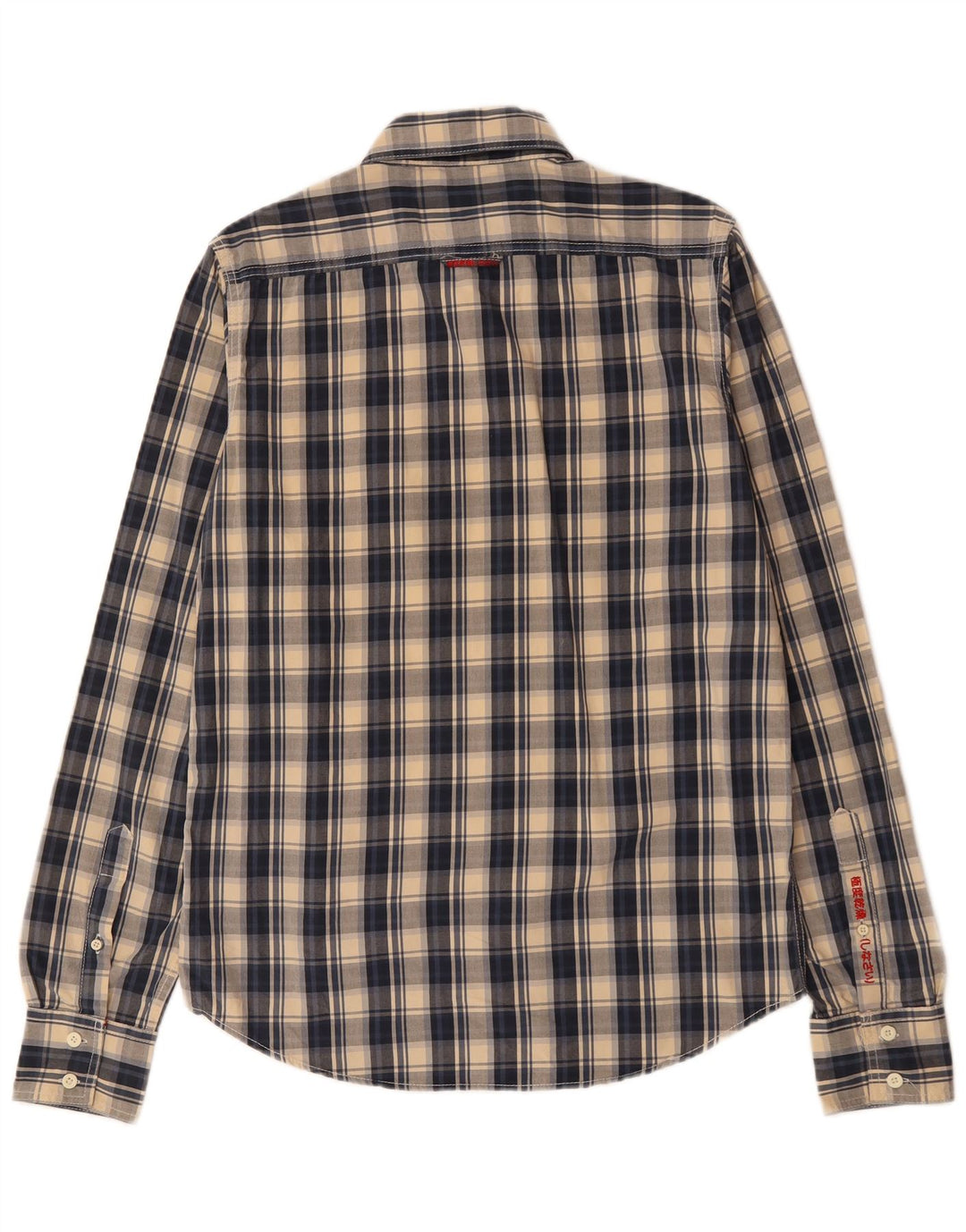 SUPERDRY Chemise Homme Grand Carreau Bleu Marine Coton