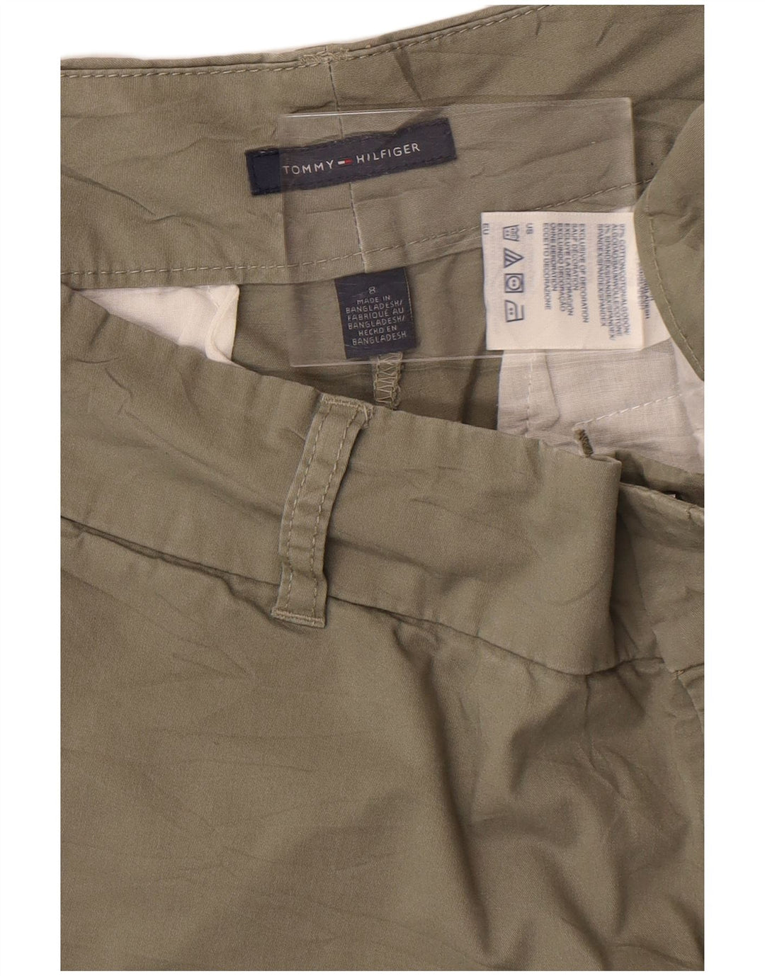 Tommy Hilfiger Short Chino Femme US 8 Medium W32 Kaki Coton