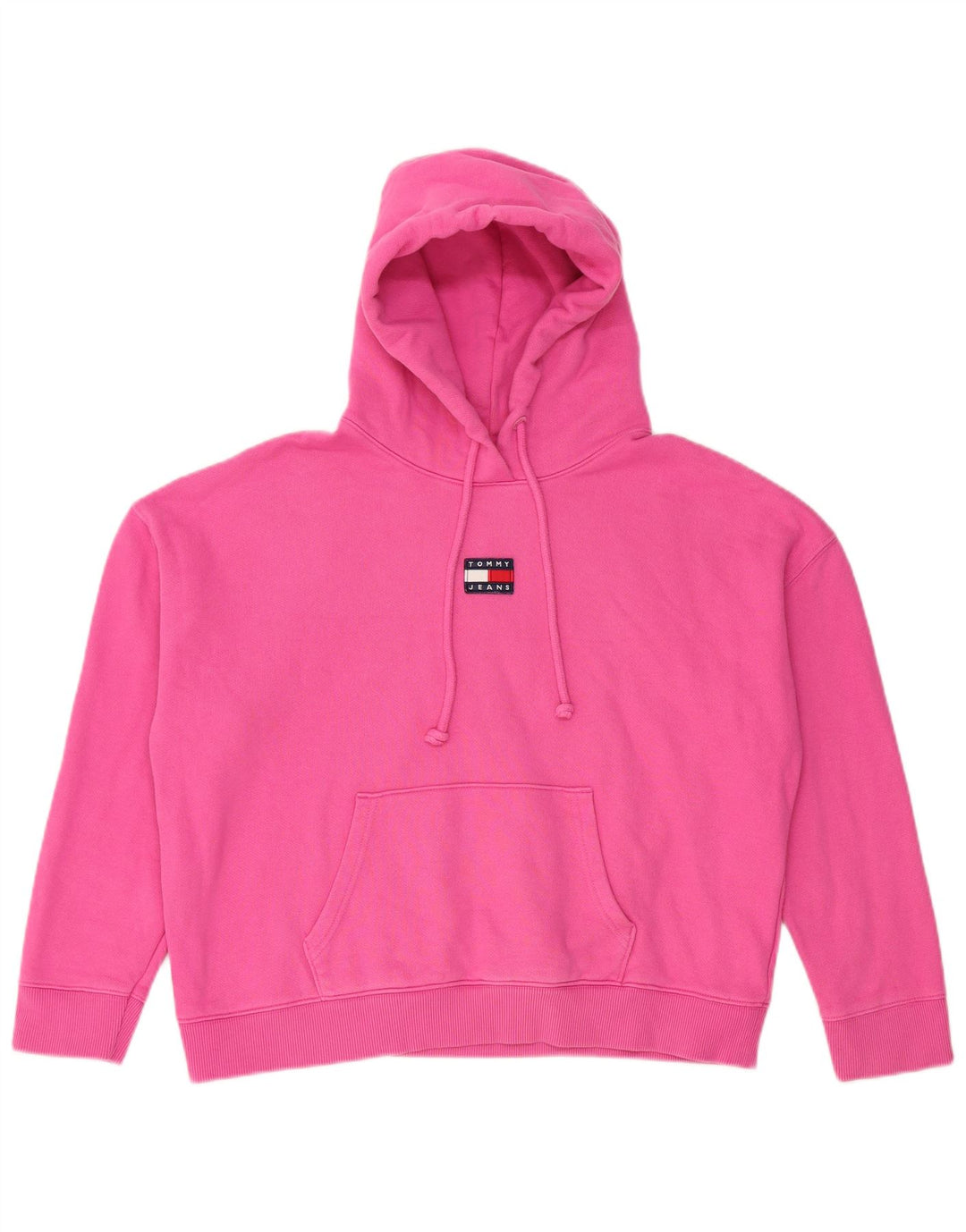 TOMMY HILFIGER Pull à capuche pour femme UK 18 XL Rose Coton