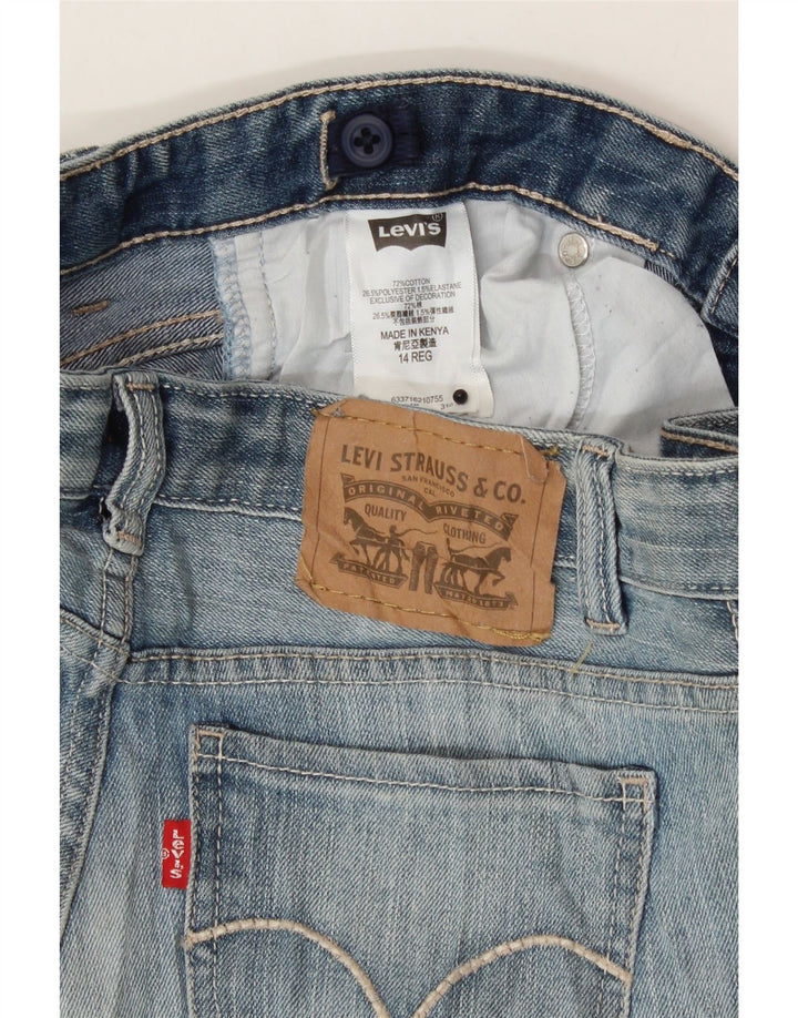 LEVI'S Girls Boyfriend Slim Jeans 13-14 Years W26 L28 Blue Cotton Vintage Levi's and Second-Hand Levi's from Messina Hembry 