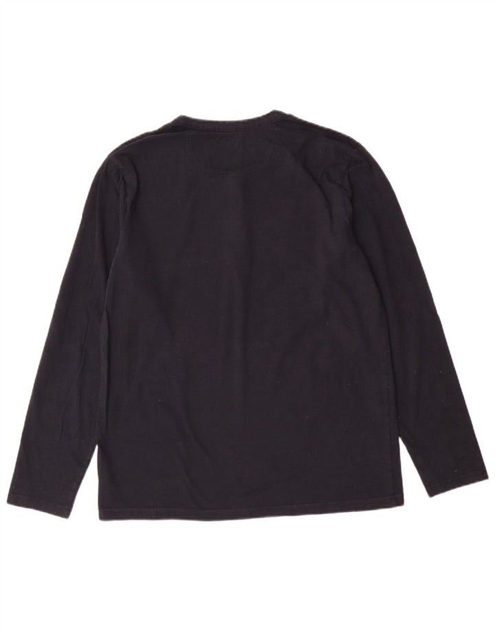 EDDIE BAUER Haut Homme Manches Longues Petit Bleu Marine Coton