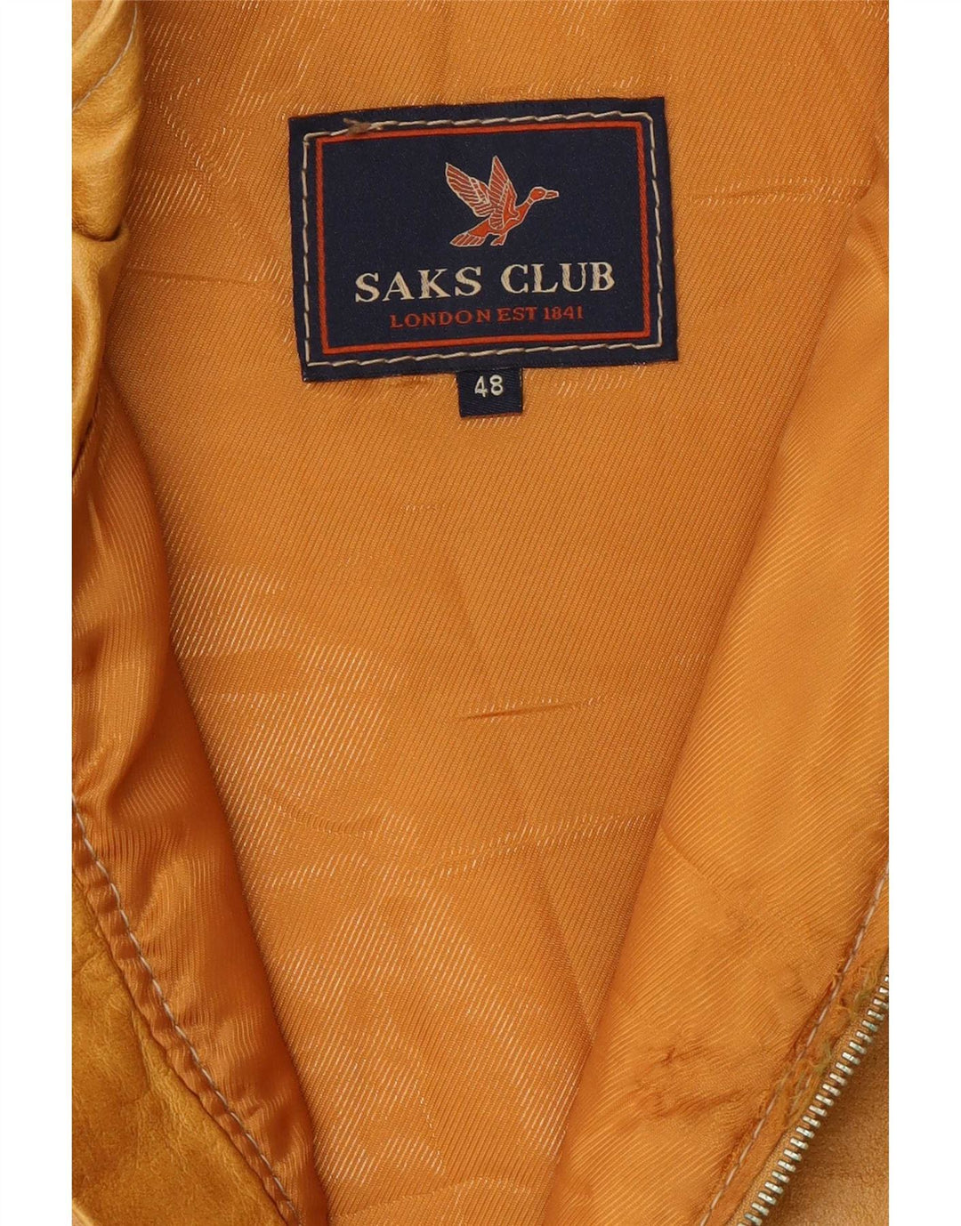 Saks Club Gilet en cuir rembourré pour homme IT 48 Beige moyen