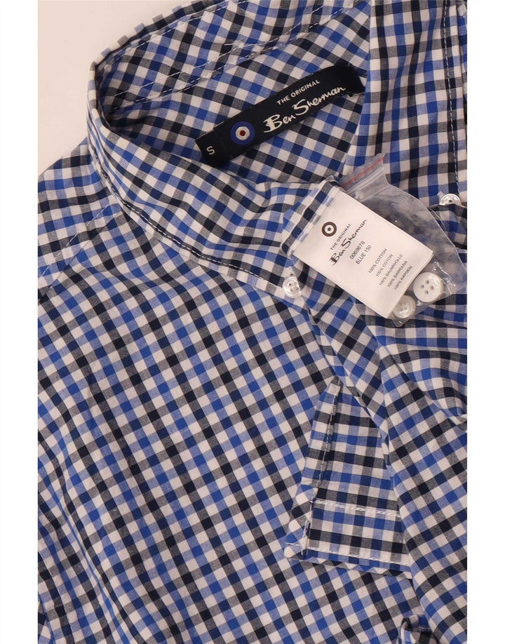 Ben Sherman Chemise Homme Petit Bleu Marine Vichy Coton