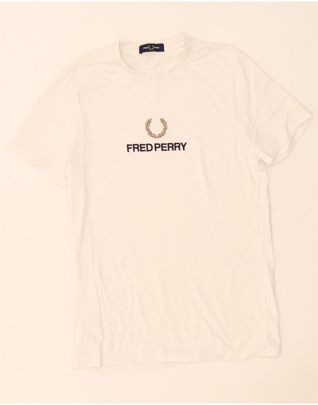 Fred Perry T-shirt graphique pour homme Petit coton blanc