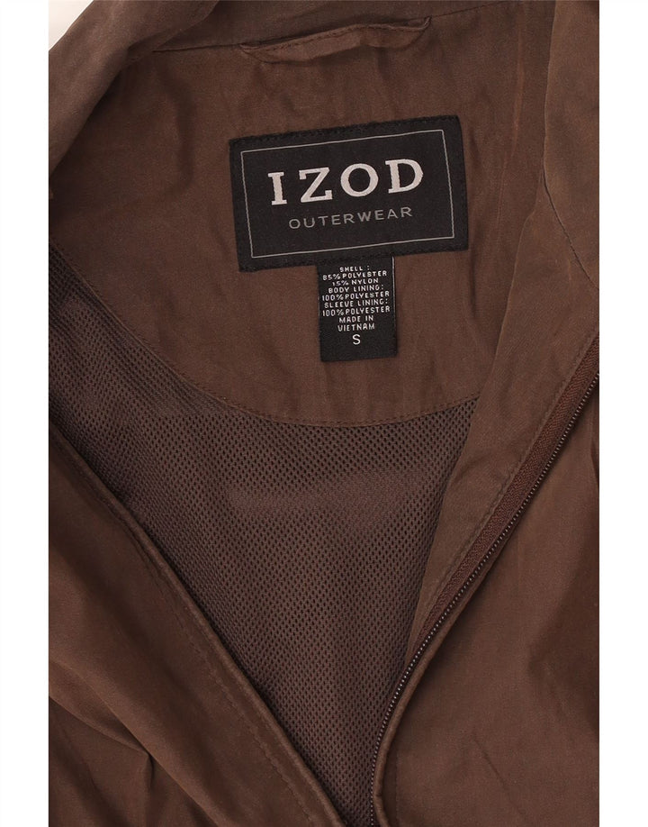 Izod Veste Bomber Homme UK 36 Petit Marron Polyester