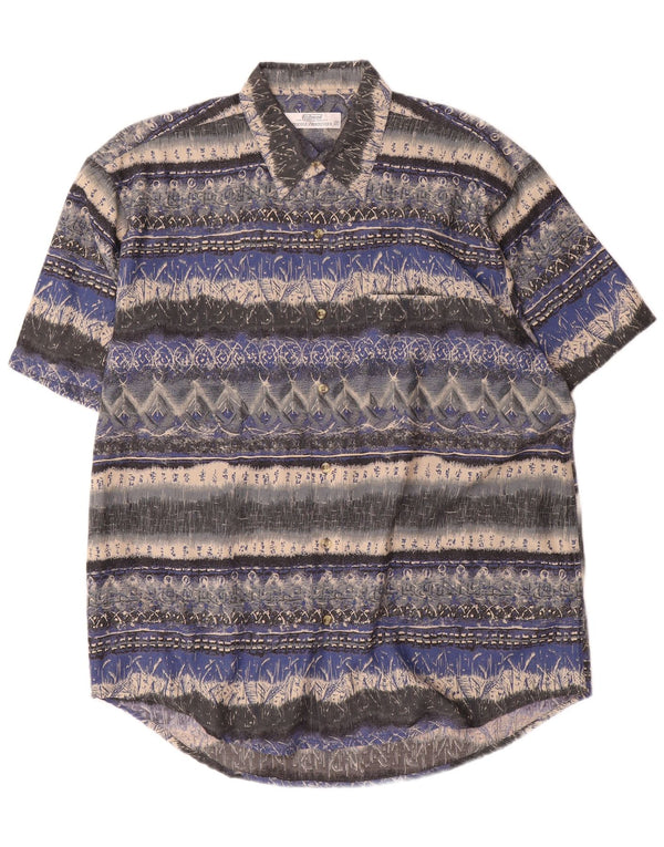 St. Bernard Chemise à Manches Courtes Homme Rayé Multicolore Moyen Viscose