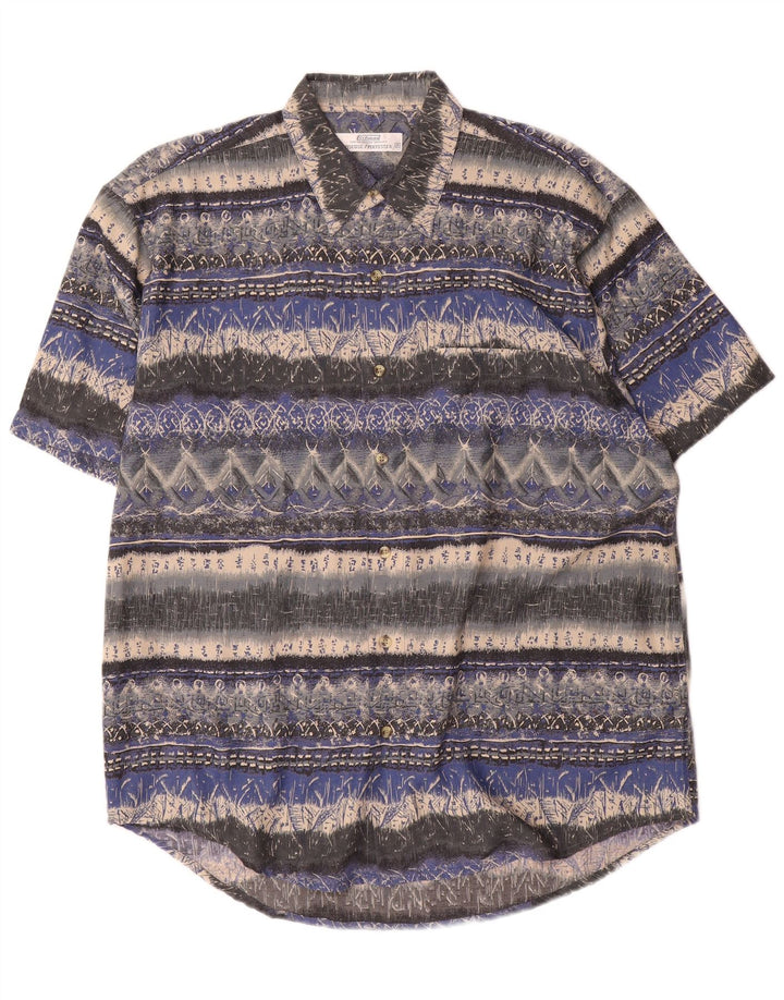 St. Bernard Chemise à Manches Courtes Homme Rayé Multicolore Moyen Viscose