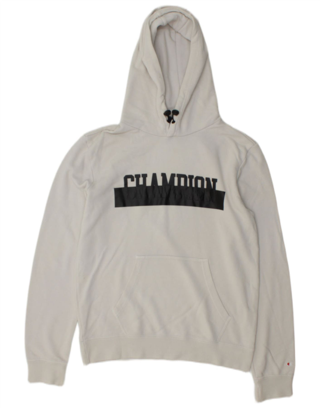 Champion Pull à Capuche Graphique Homme Blanc Moyen Coton