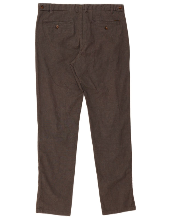 ZARA Pantalon de costume slim pour homme EU 42 Large W32 L31 Gris Coton