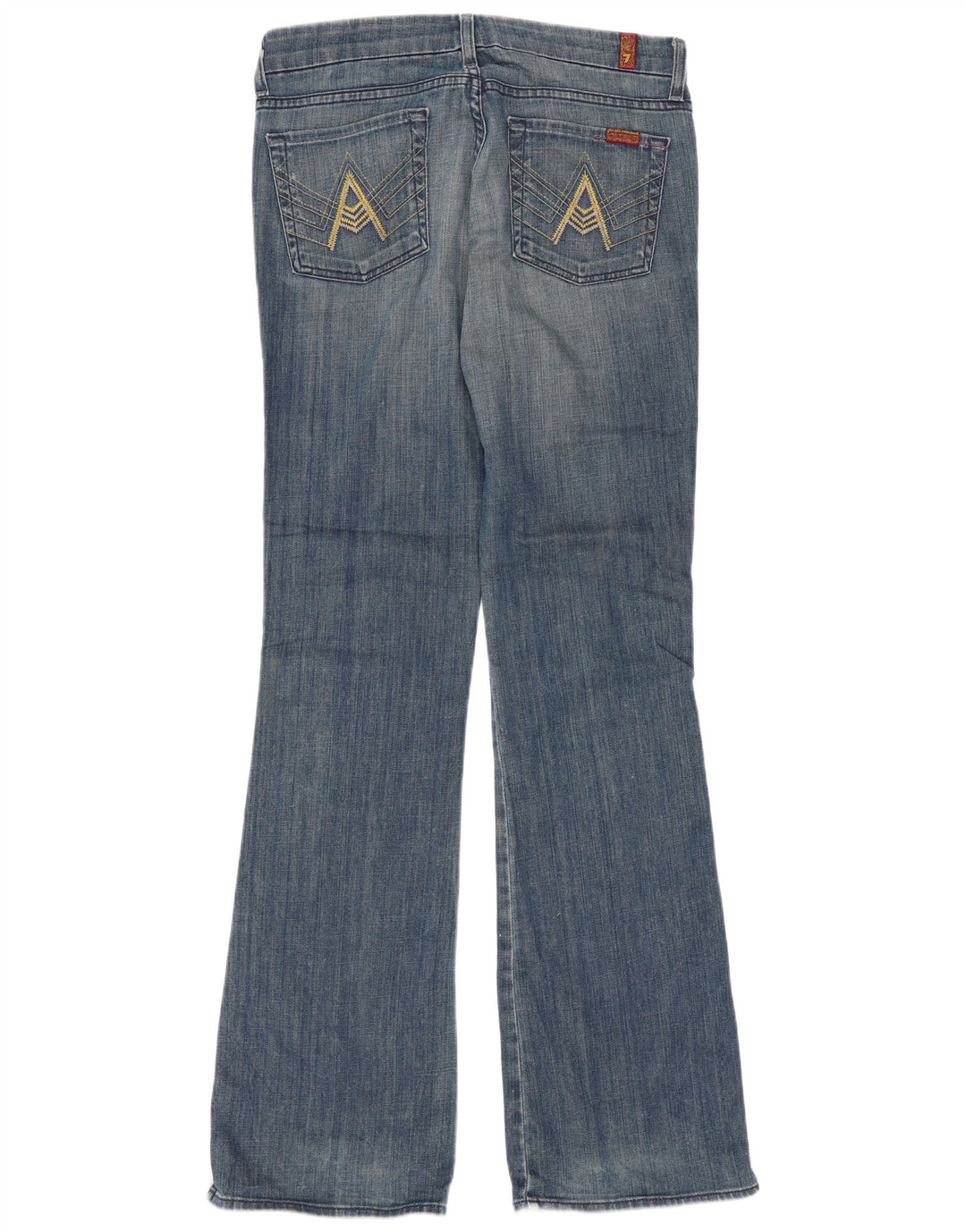 7 For All Mankind Jean évasé Femme W32 L34 Coton Bleu