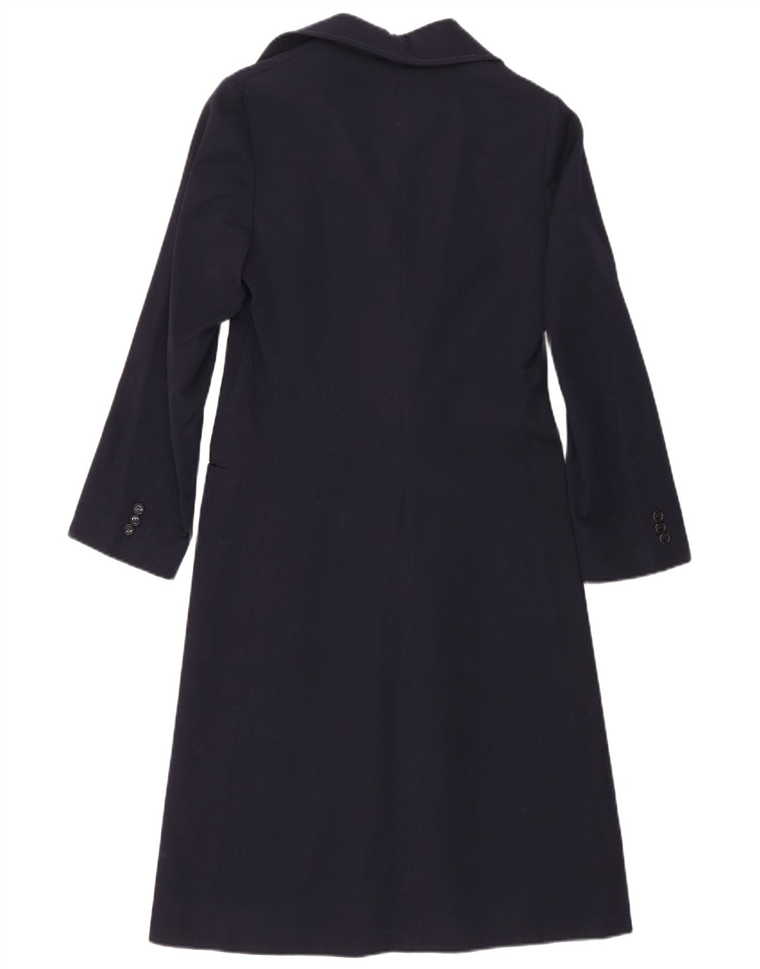vintage Womens Open Overcoat UK 8 Petit Bleu Marine