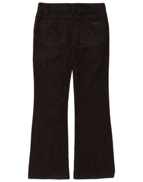 Calvin Klein Pantalon bootcut en velours côtelé pour femme US 8 Medium W32 L31 Noir