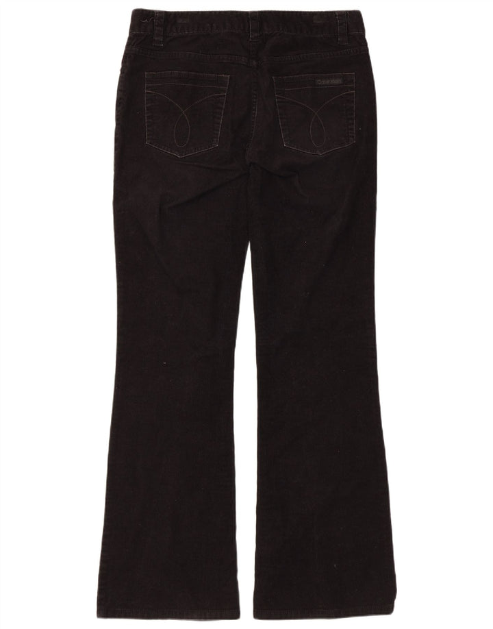 Calvin Klein Pantalon bootcut en velours côtelé pour femme US 8 Medium W32 L31 Noir