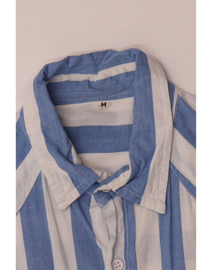Chemise Homme Vintage Rayée Bleu Moyen