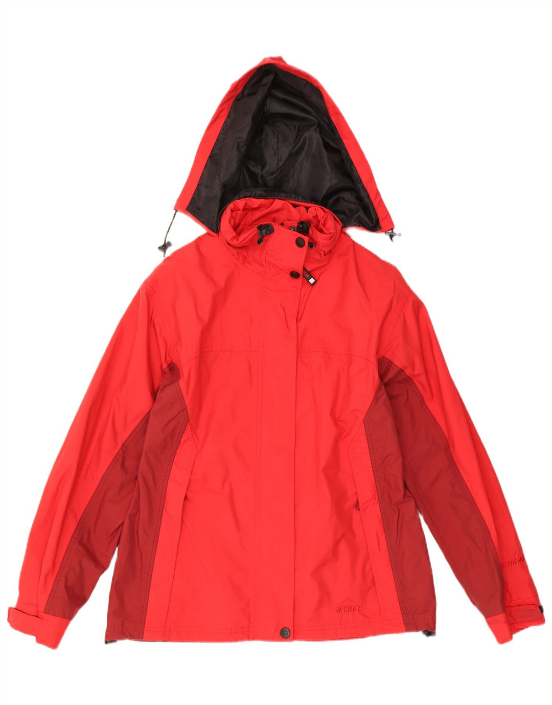 McKinley Veste de pluie à capuche pour femme EU 40 Rouge moyen Colourblock Polyamide
