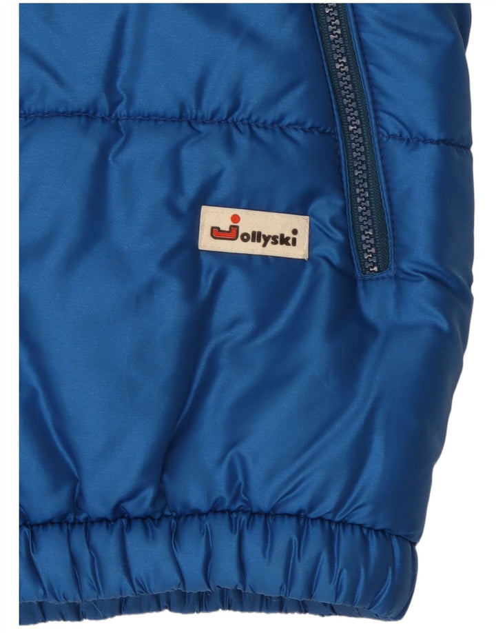 Veste de ski homme vintage UK 36 Petit colorblock blanc cassé