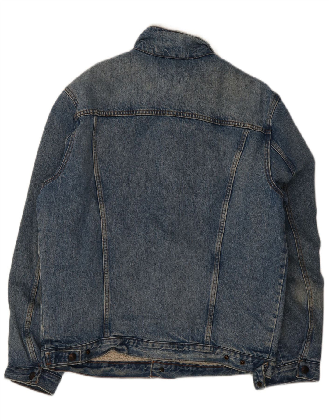 Levi's Veste en Jean Sherpa Homme UK 40 Large Bleu Coton