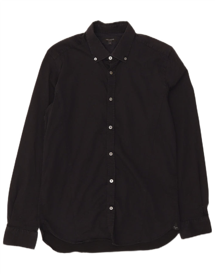 Ted Baker Chemise Homme Taille 3 Coton Noir Moyen