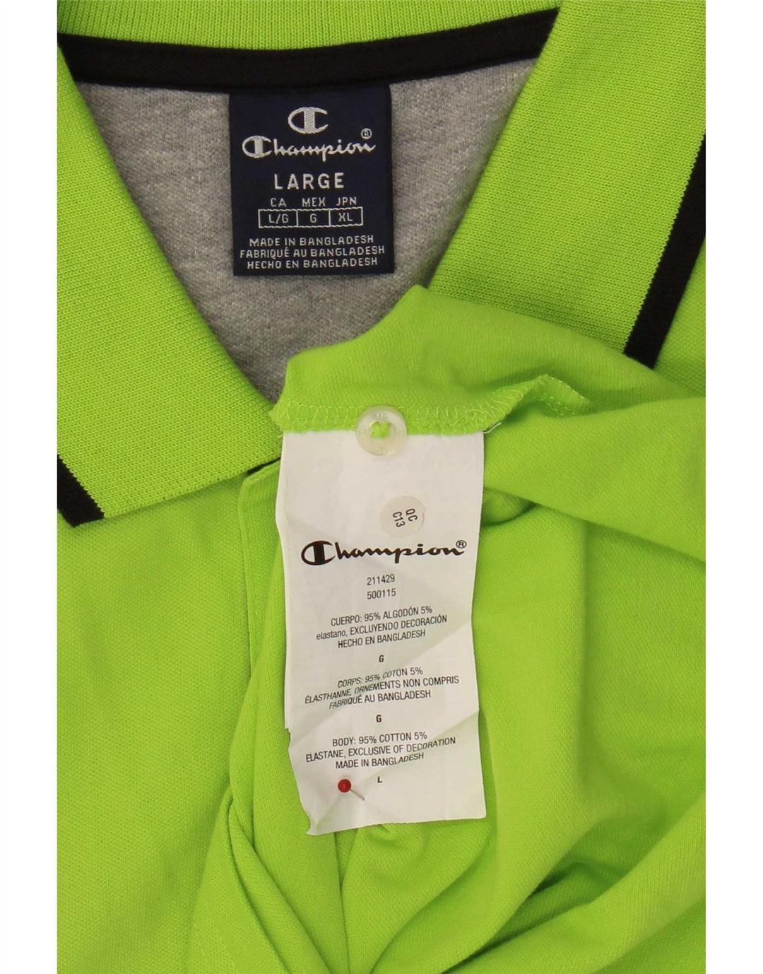 Champion Polo Homme Grand Vert Coton