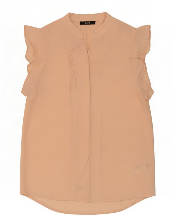 Oasis Chemise à manches courtes pour femme UK 10 Petit Rose Polyester