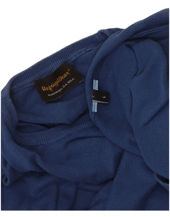 Refrigiwear Pull à col rond pour homme Taille L Bleu