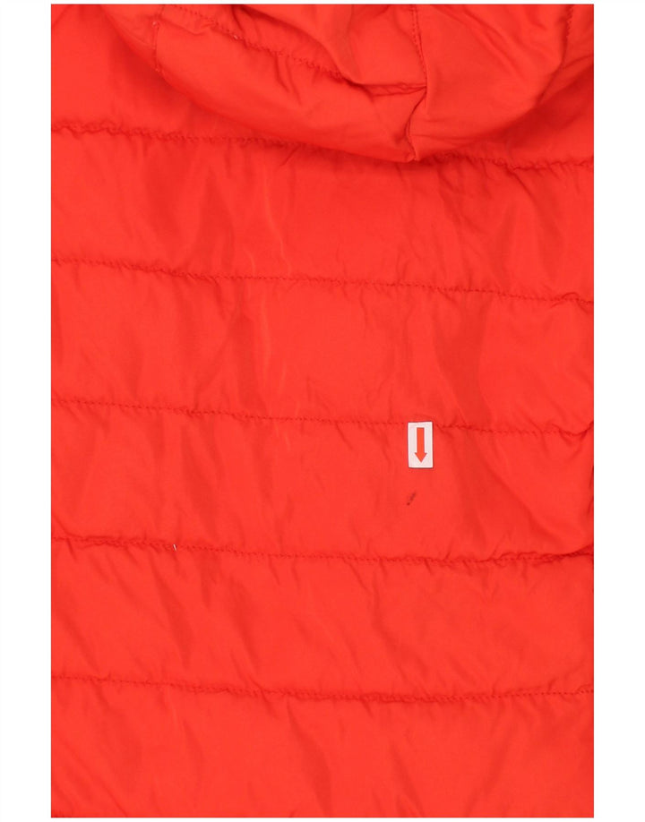 JACK WILLS Gilet rembourré à capuche pour femme UK 8 Small Rouge Polyester