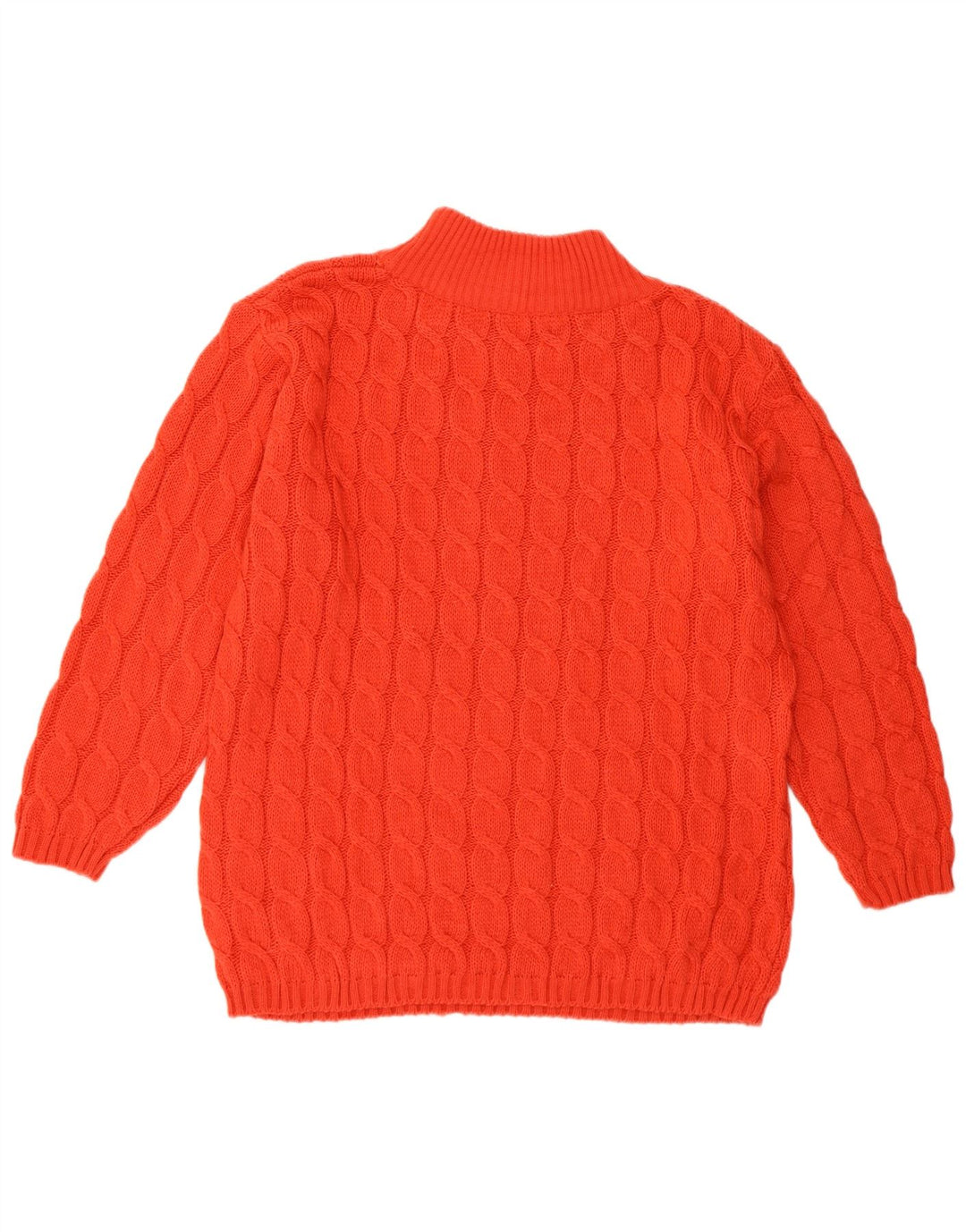 VINTAGE Femme Turtle Neck Jumper Pull UK 14 Laine Rouge Moyenne