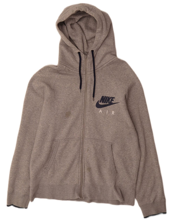 Nike Sweat à capuche zippé Air Regular Fit pour homme XL Gris Coton Sports