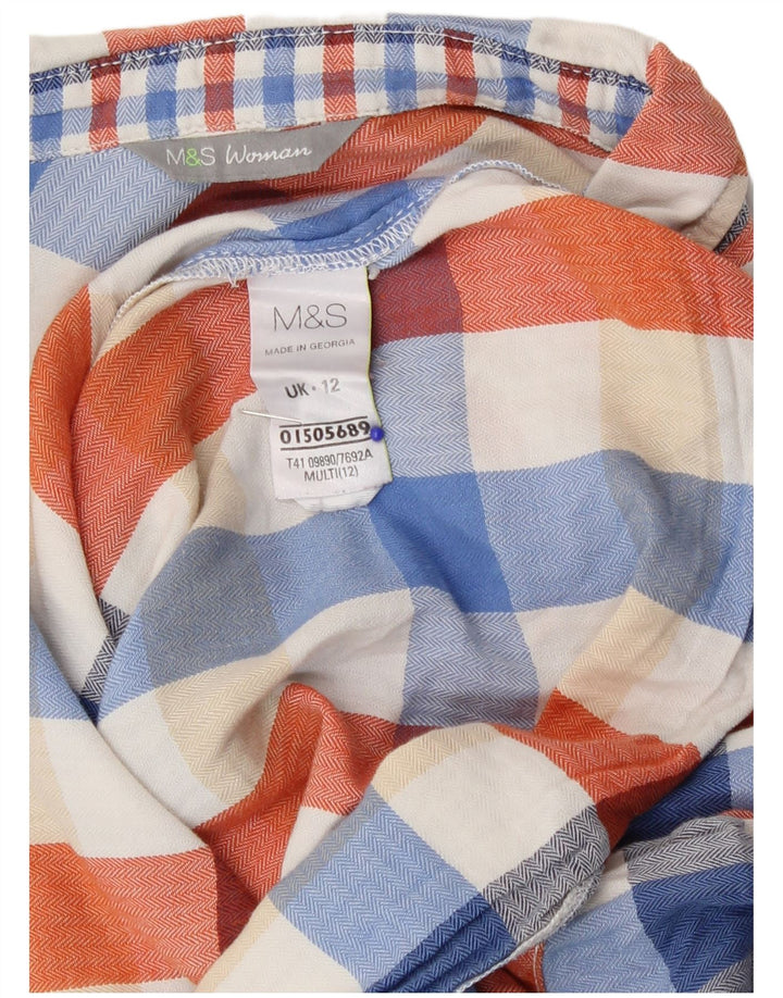 Marks & Spencer Chemise en flanelle pour femme UK 12 Medium Multicolore Check