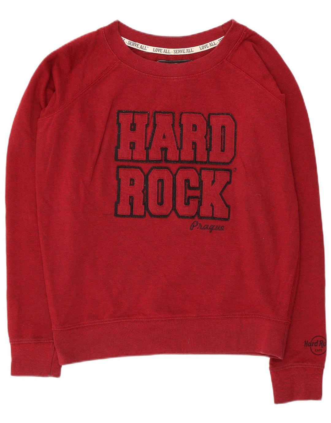 HARD ROCK CAFE Sweat-shirt graphique Prague pour femme UK 16 Large Rouge