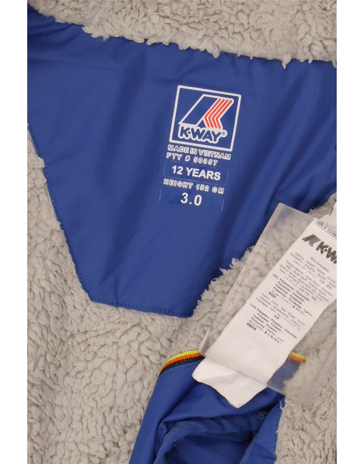 K-Way Veste coupe-vent à capuche garçon 11-12 ans Bleu Polyamide