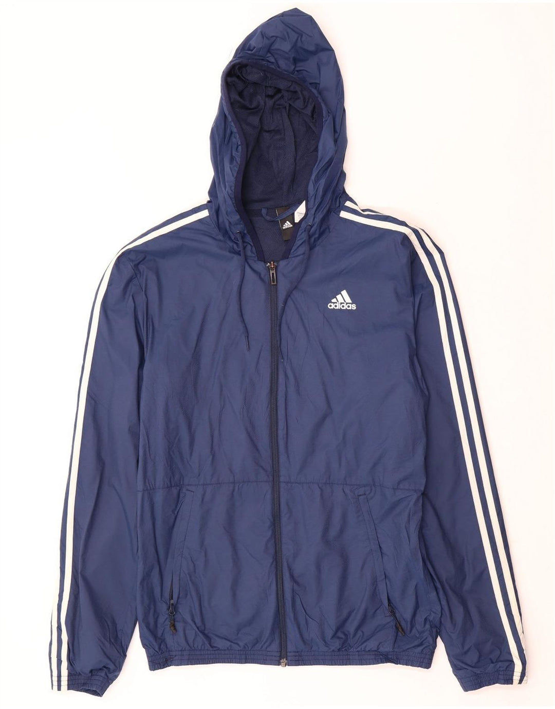 ADIDAS Veste de survêtement à capuche pour homme UK 36 Petit Bleu Marine Polyester