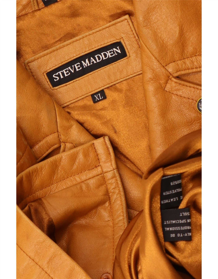 Steve Madden Veste en cuir pour homme UK 42 XL Cuir beige