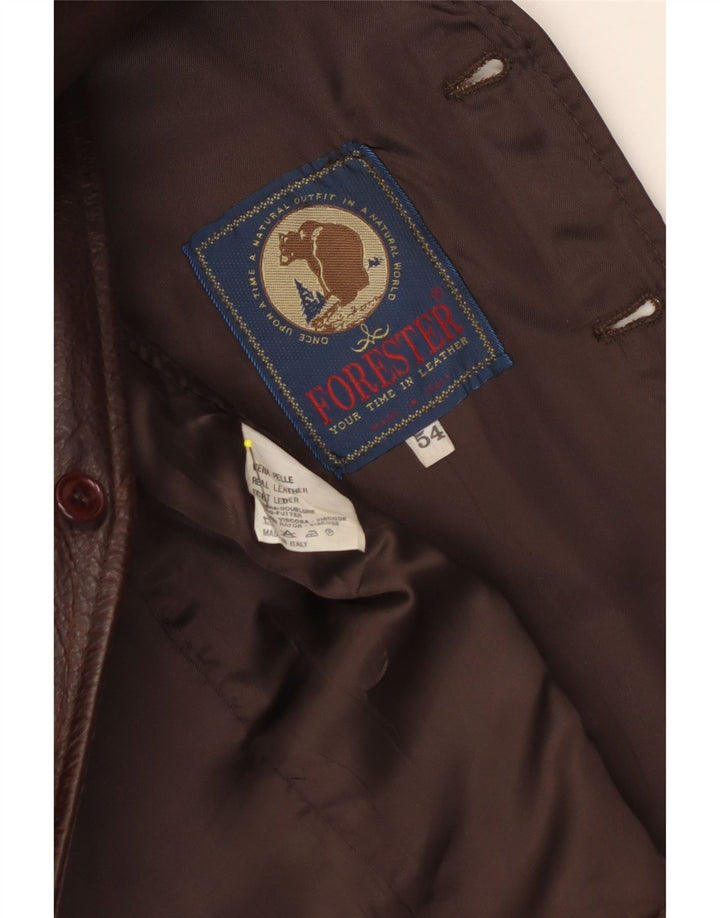 Gilet en cuir pour homme Forester IT 54 XL en cuir marron